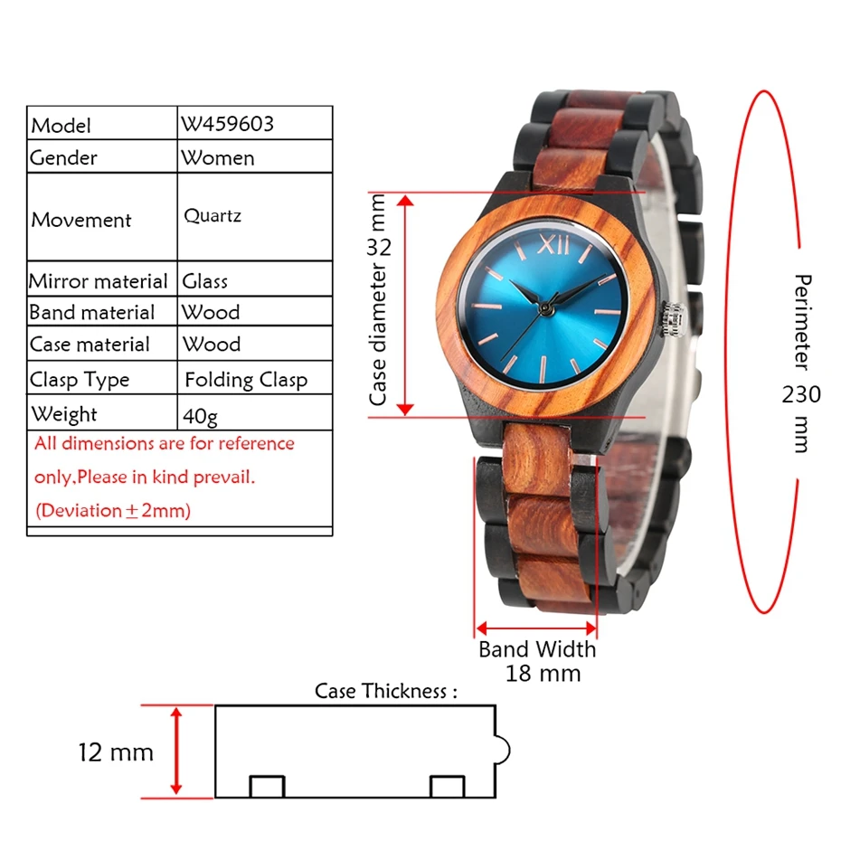 Модные деревянные часы с сапфировым синим лицом ручной работы, полностью деревянный ремешок, кварцевые часы, женские часы, женские нарядные часы, Reloj Mujer