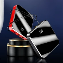 20000 мАч power Bank зеркальный экран power bank зарядное устройство для телефона внешний аккумулятор портативный мини-повербанк для Xiaomi iPhone samsung