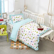 3 шт./компл. детские постельные принадлежности гофрированный дизайн хлопок детские постельные принадлежности набор для новорожденных девочек и мальчиков пододеяльник наволочка Покрывало