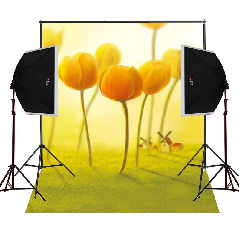 Желтые Длинные Цветы живописные для детей фотографии камера fotografica студия