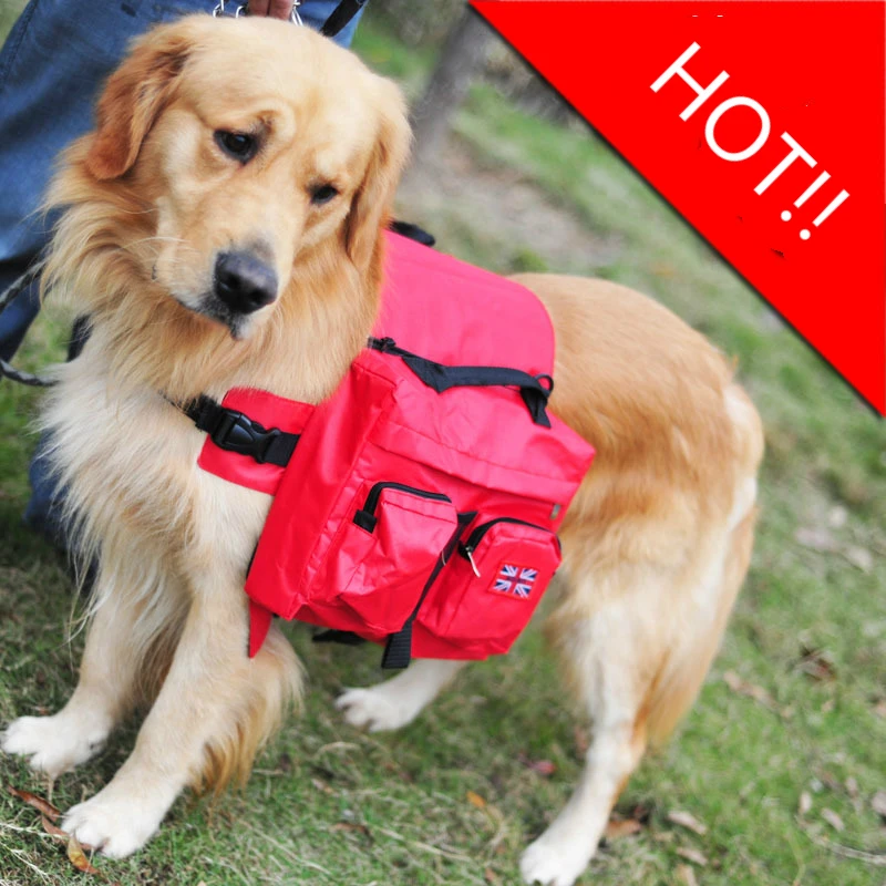 Outdoor Large Dog Bag Carrier Backpack Saddle Bags Camouflage Big Dog