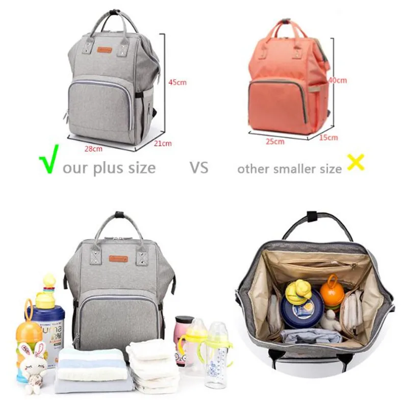 ANKOMMLING Large Diaper Bags Mummy Maternity Nappy Changing Bag Large Baby Travel Backpack Nursing Bag Drop Shipping