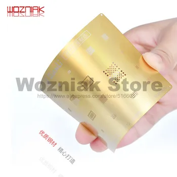 

QIANLI Golden 2D/3D Steel Mesh For IPHONE 5 5S 6 6P 7 7P 8 PLUS NAND IC CPU Repair Tin Planting Template Stainless Steel NET