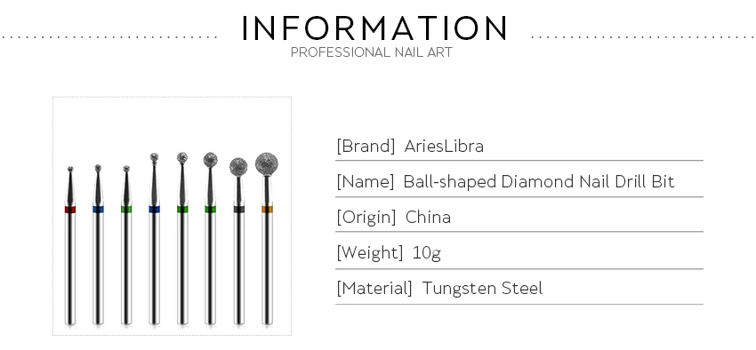 AriesLibra алмазные сверла для ногтей, Фрезерные фрезы из сплава, Электрический маникюр, сверление ногтей, педикюр, машина для кутикулы, инструмент для ногтей
