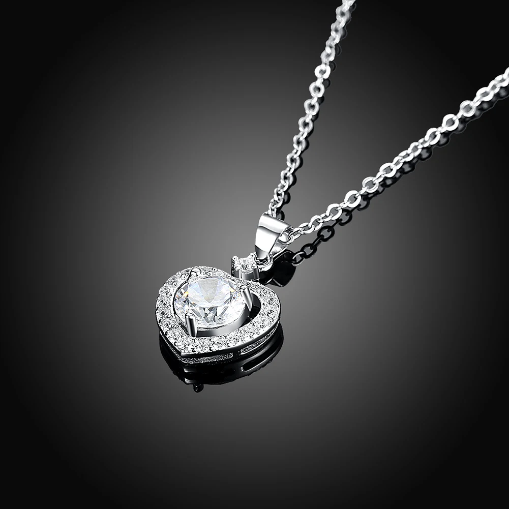 Персонализированные Дизайн в форме сердца Талисманы 925 Серебряный necklacee маятник