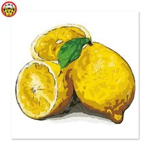 Живопись по номерам художественная краска по номерам желтый лимон декоративные краски нарисованные на холсте цифровые краски ing знаменитые краски Abstr