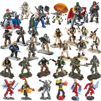 

Compatible call of military duty mini SWAT soliders figures Army weapons guns sets model building blocks Model Dolls bricks kit