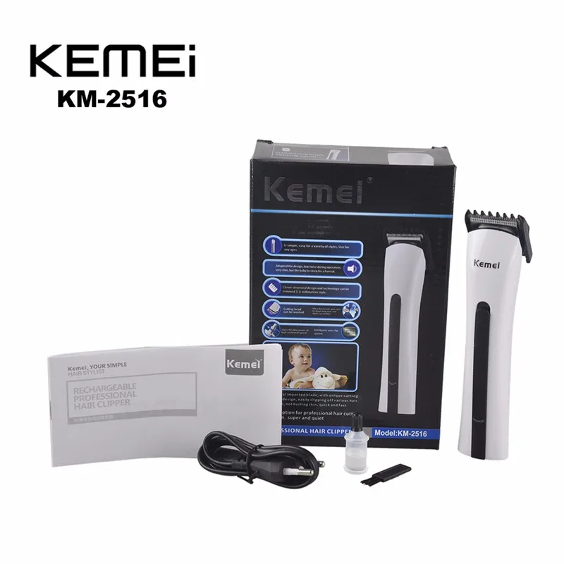 Kemei KM-2516 перезаряжаемая электрическая машинка для стрижки волос Триммер профессиональная бритва Беспроводная Регулируемая машинка для стрижки волос ножницы для волос