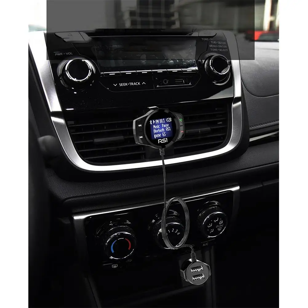 Автомобильный Автомобильный MP3 плеер Handsfree аудио адаптер Bluetooth зарядное устройство FM модулятор передатчик быстрое зарядное устройство Поддержка U диск