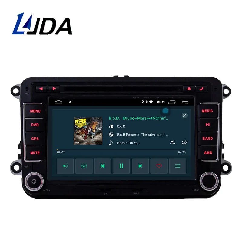 Discount LJDA 2 Din Android 9.0 Car Radio For Skoda Seat Volkswagen VW Passat b7 POLO GOLF 5 Car Multimedia Stereo Auto Audio GPS DVD IPS 2
