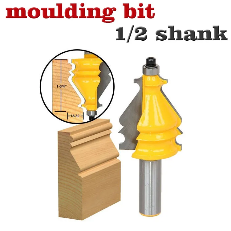 1PC Architectural Molding Router Bit 1/2" Shank Line knife Woodworking