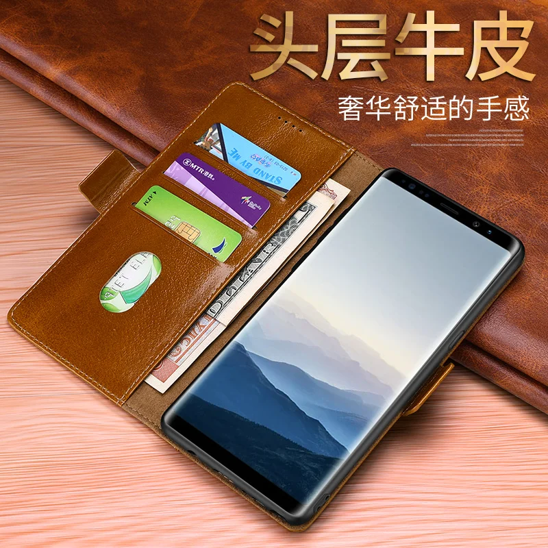 

CYBORIS for Samsung GalaxyS8 Magnet Case Genuine Real Cow Leather Case Wallet Cover for Galaxy S8 Plus Stand Function Flip Cover