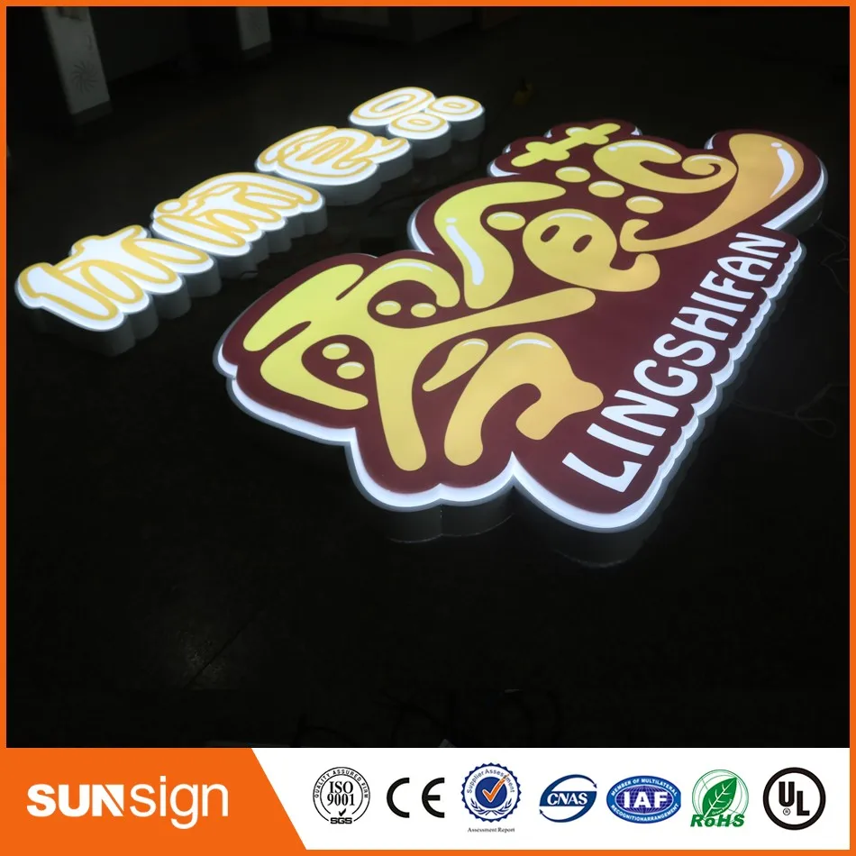 Led Acrylic Light Outdoor 3D Acrylic Front Lit LED Shop Signsin