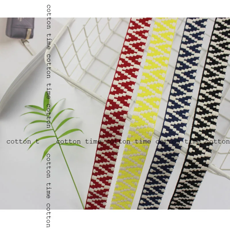 6yards/lot Jacquard webbing 2.5cm wide ethnic ribbon embroidery style trim Cotton mixed Sewing Accessory | Дом и сад
