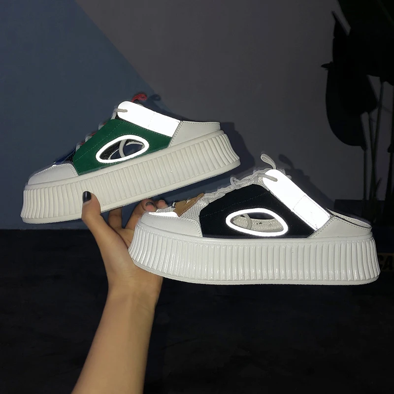 

2019 Spring New Women Slippers Women Sneakers Casual Platform Slippers Comfortable Breathable Sneakers Slippers