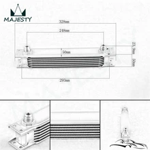 Универсальный Алюминий масляный радиатор AN8 7 ряд Масляный радиатор охлаждения двигателя 8-масляный радиатор холодный Системы