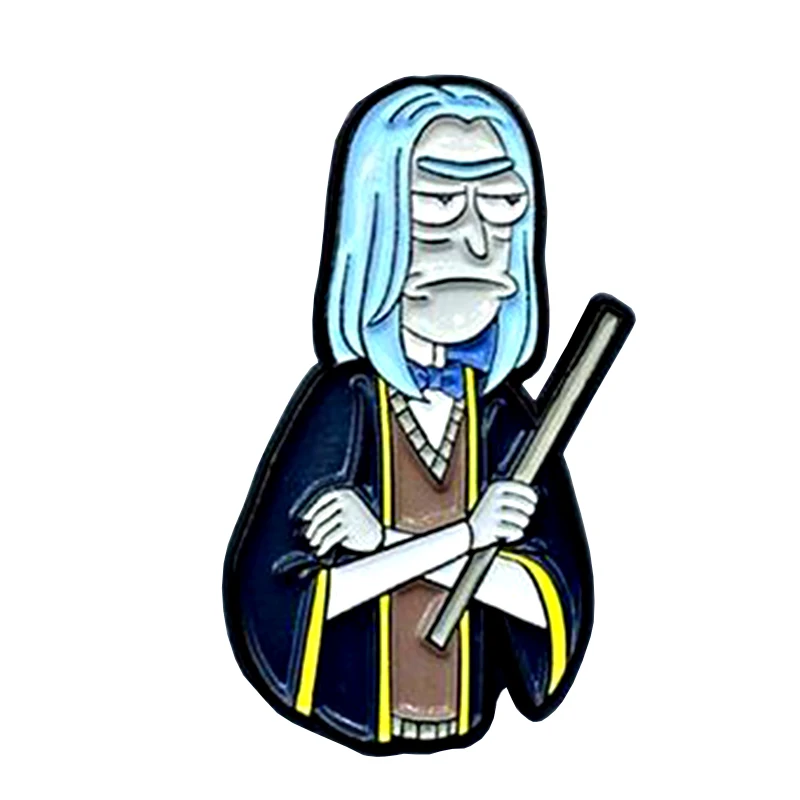 

Rick morty brooch cute cartoon badge funny jacket backpack accessory