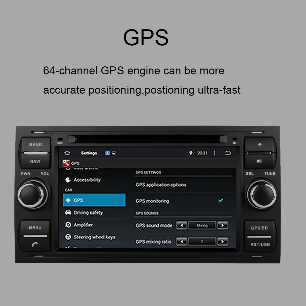 Best Android 9.0 Octa Core 4GB RAM Car DVD GPS Navigation For Ford Focus/Mondeo/S-max/Connect 2005-2007 black Car Radio Stereo Wifi 5
