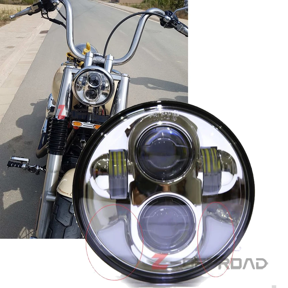 

for Motorcycle LED Headlamp Motorcycle Headlight Projector 5-3/4" 5.6 inch LED Light Headlight Lamp Bulb DRL