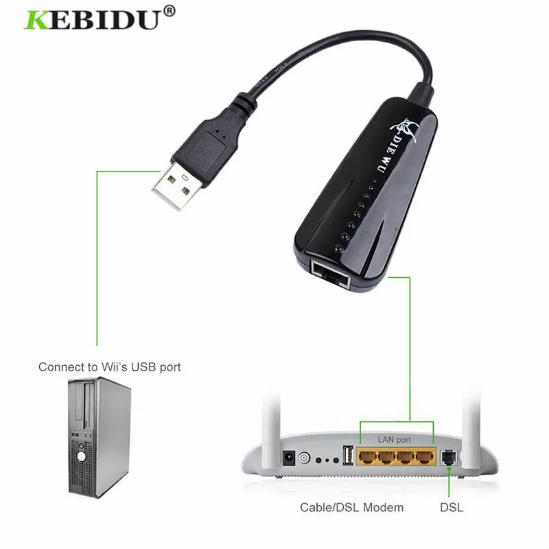 KEBIDU Usb 2,0 Сетевая карта USB для Ethernet RJ45 Lan гигабитный Интернет Ethernet USB адаптер для Windows 7/8/10/XP USB Ethernet