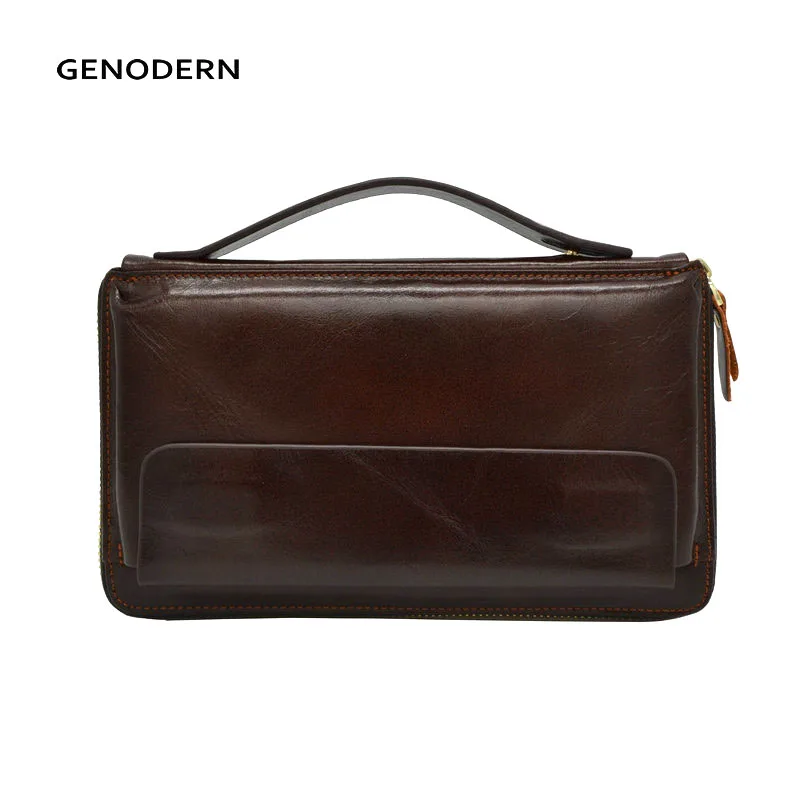 GENODERN Business Men Clutch Bag Cowhide Men Clutch Wallets 100% Genuine Leather Clutch Hand Bag Zipper Long Wallet for Male GENODERN Business Men Clutch Bag Cowhide Men Clutch Wallets 100% Genuine Leather Clutch Hand Bag Zipper Long Wallet for Male