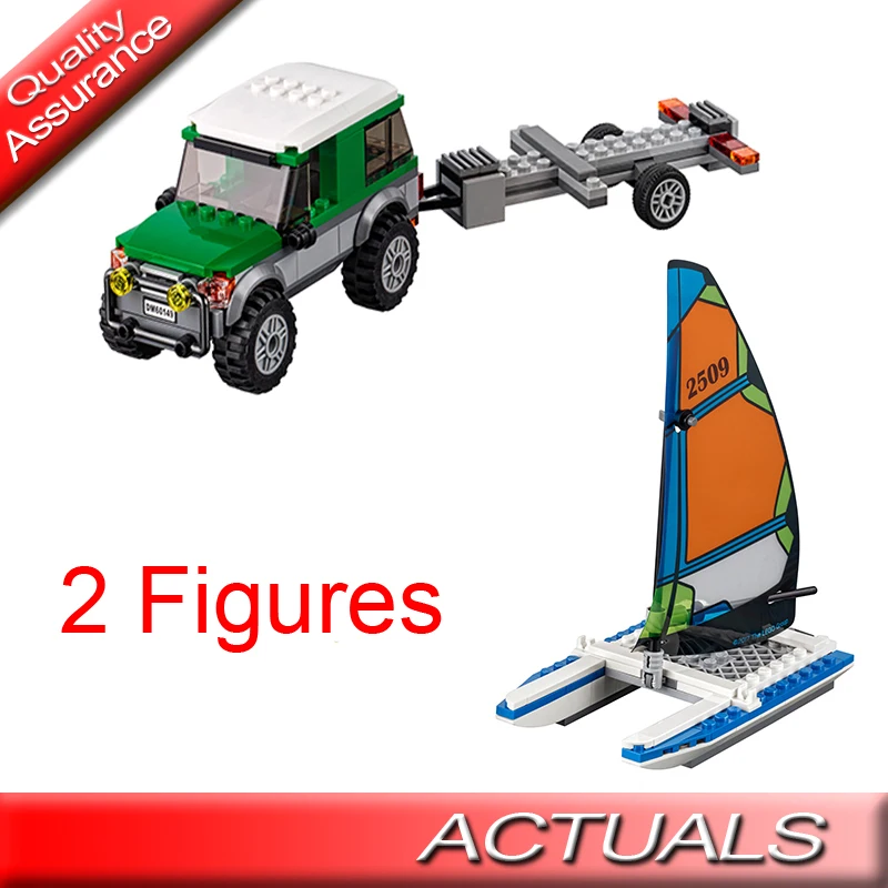 

02027 BELA 210+pcs City Great Vehicles 4X4 WITH CATAMARAN Building Blocks Figures Bricks Toys Compatible with Lego 60149