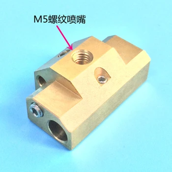 

Funssor Dual Extrusion Cyclops plus brass heater block for high temperature Multi Color Cyclops 2 In 1 Out Heater Block