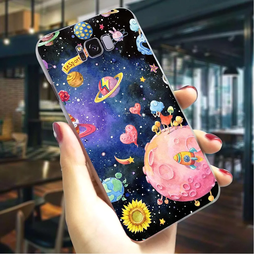 

Plastic Phone Case for Galaxy A7 2018 Cat Dog Fox Cover for Samsung A40 Cases A50 A3 A6 Plus A5 A8 A9 A10 A20 A30 A70