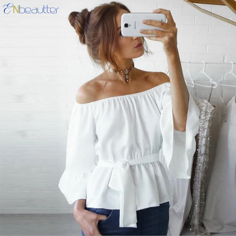 ENbeautter Womens Tops And Blouses Sexy Off The Sh...