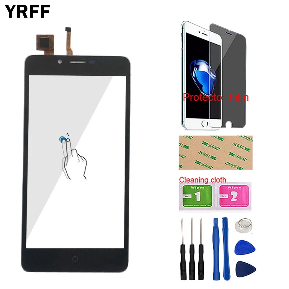 

5'' Mobile Touch Screen TouchScreen For Vertex Impress Lion 3G Touch Screen Front Glass Sensor Panel Tools Protector Film