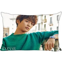 Горячая Корея-поп на заказ Choi SHINee Minho атласная наволочка 35x45 см(с одной стороны) печатная молния Шелковый пружинный чехол индивидуальный логотип Подарочный