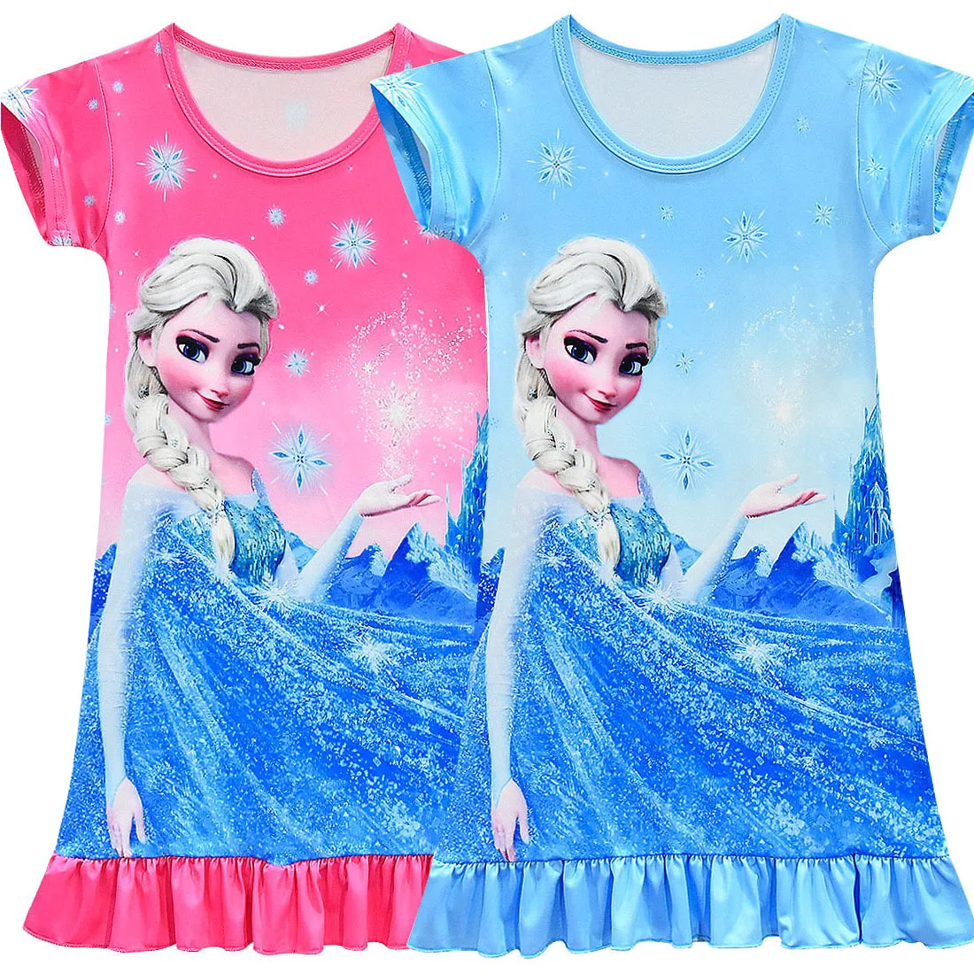 Г. Летнее платье Эльзы для маленьких детей; костюм для девочек; платье Снежной Королевы для костюмированной вечеринки; Пижама принцессы Анны; Рождественская Одежда для девочек