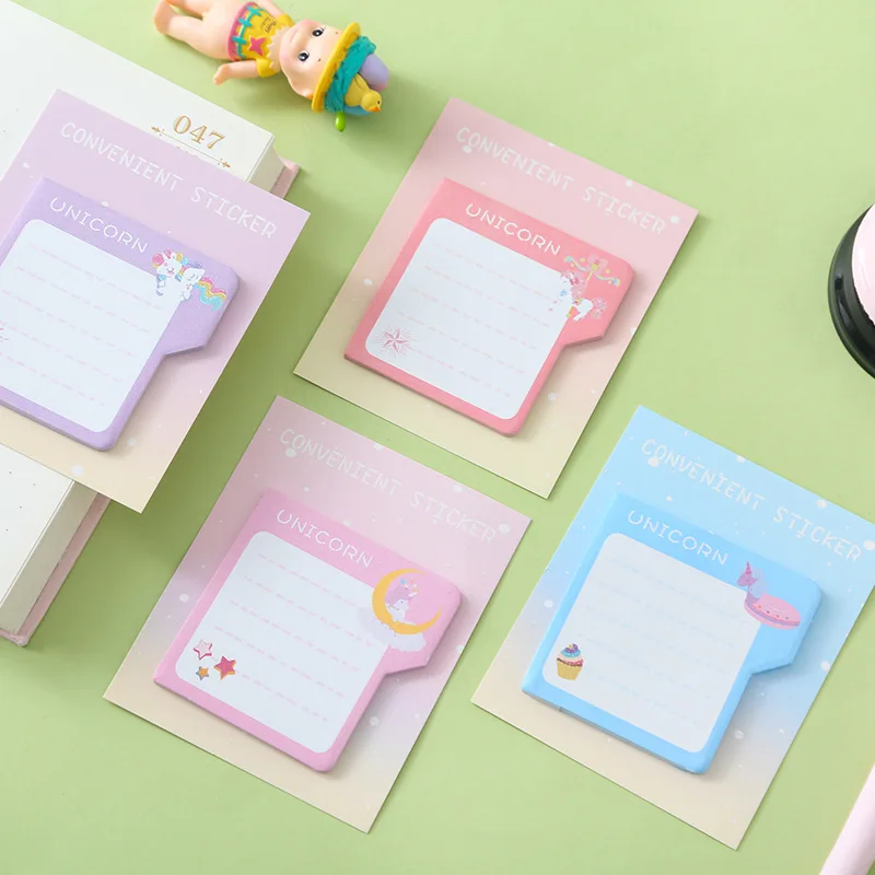 

Cute Unicorn N Times Memo Pad Cartoon Self-Adhesive Indexes Post Sticky Notes Bookmark Stationery Sticker School Supplies