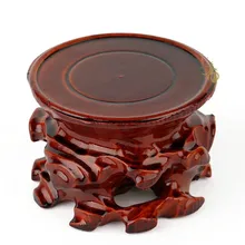 Jade Redwood резьба по камню основа ремесла декоративный чайник резьба база Маленькая деревянная круглая одна основа