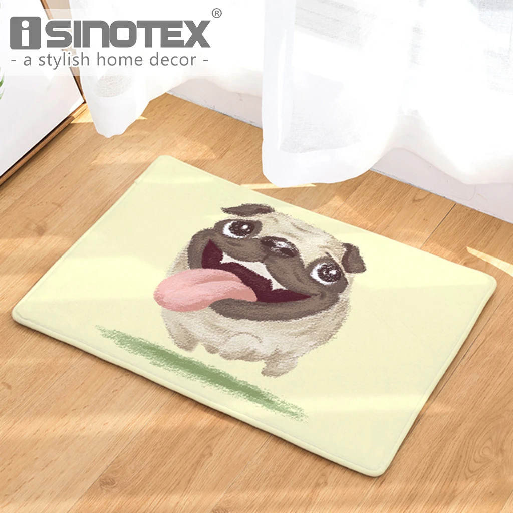

Cute Bulldog Printed Carpet Floor Entrance Door Mats High Quality Dog Decorative Mats in the Hallway All for Kitchen Rugs Decor