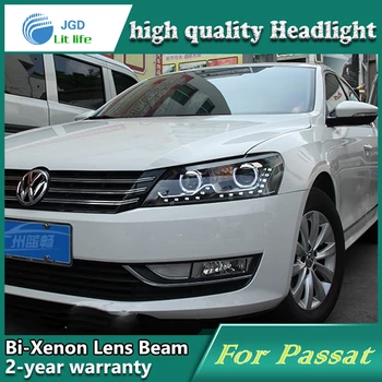 

high quality Car Styling Head Lamp case for VW Passat 2011-2015 LED Headlight DRL Daytime Running Light Bi-Xenon HID Accessories