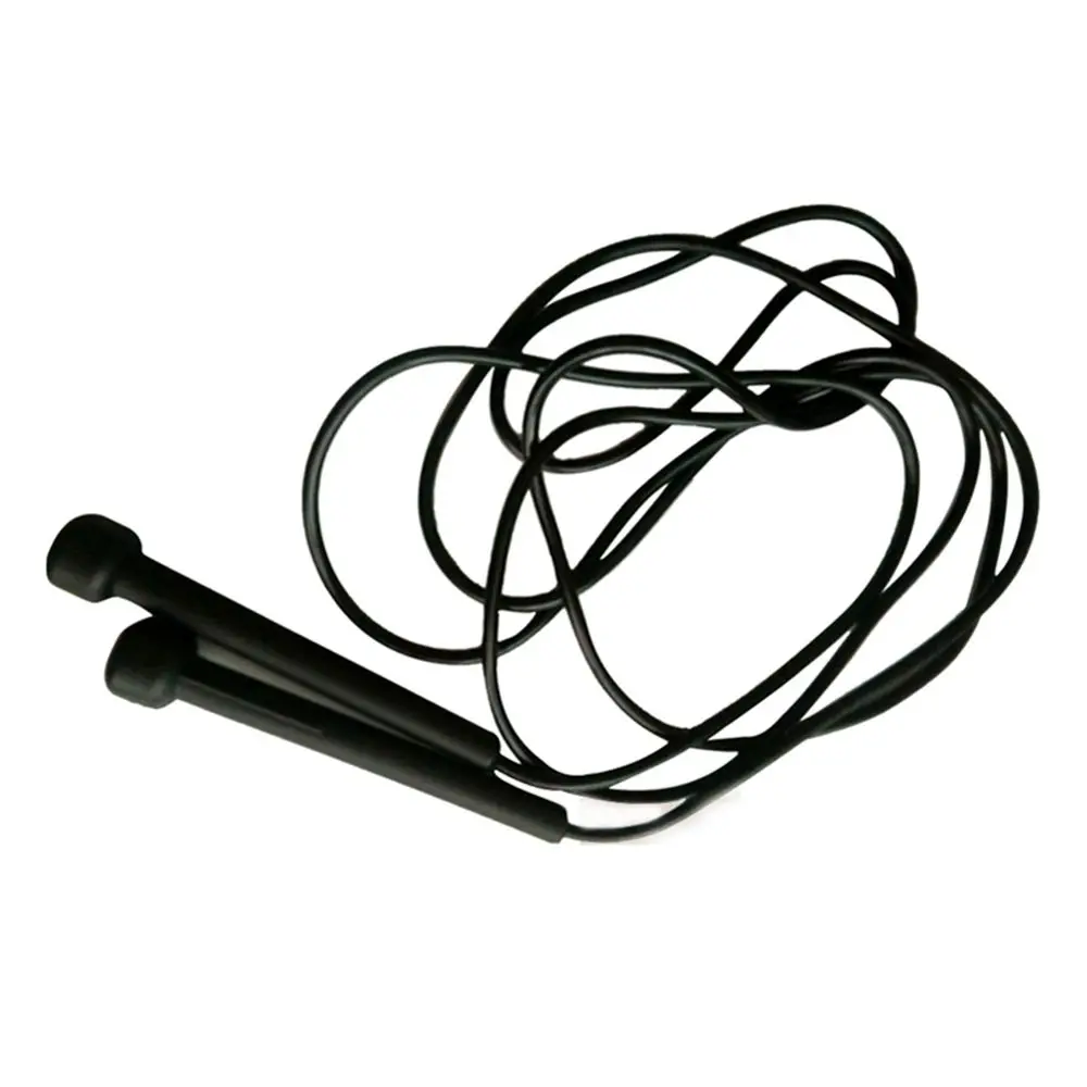 

Hot Selling Unisex Sports Fitness Exercise Single Skip Rope Black Adjustable Length Jump Rope Skipping Personal Exercise toy