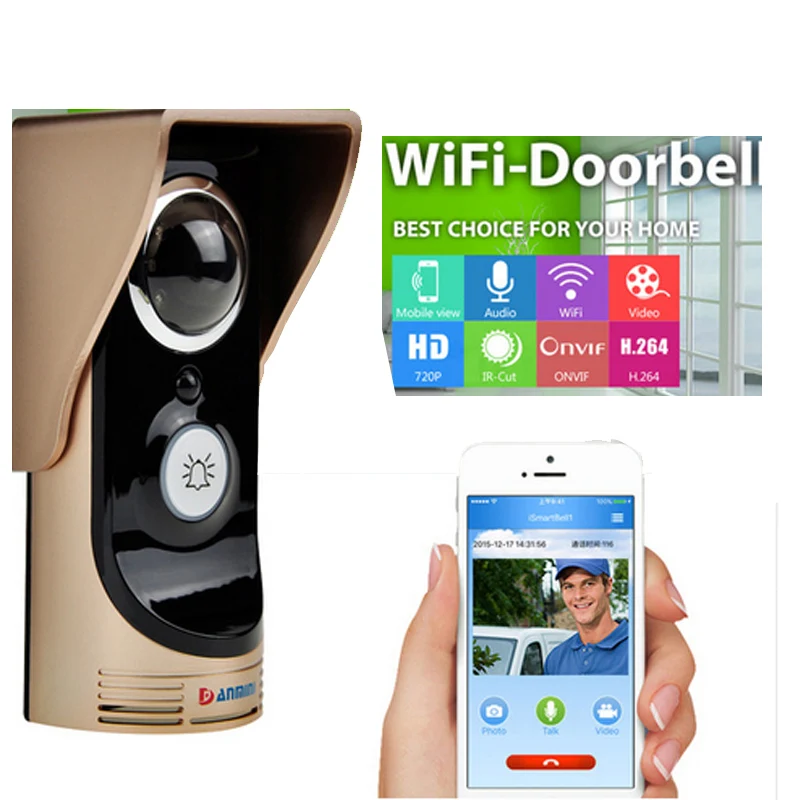 Best HD 720P Wifi Doorbell Camera With Motion Detection IR Alarm Wireless Video Intercom Phone Control Door Phone For Andriod IOS amp;PC