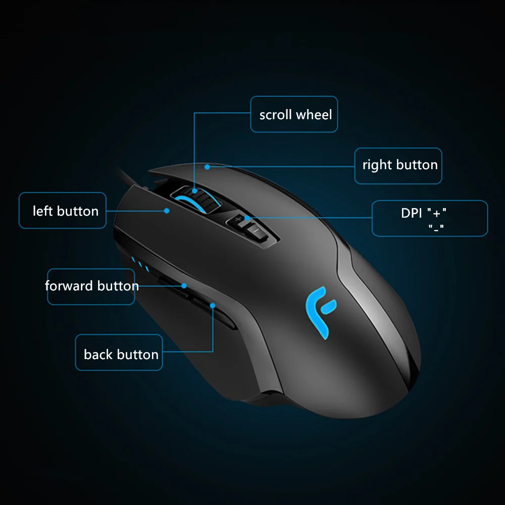 Мышь игровая Проводная DEARMO PMW3325 100 6000DPI 7 кнопок RGB подсветка|wired gaming mouse|gaming mousewired |