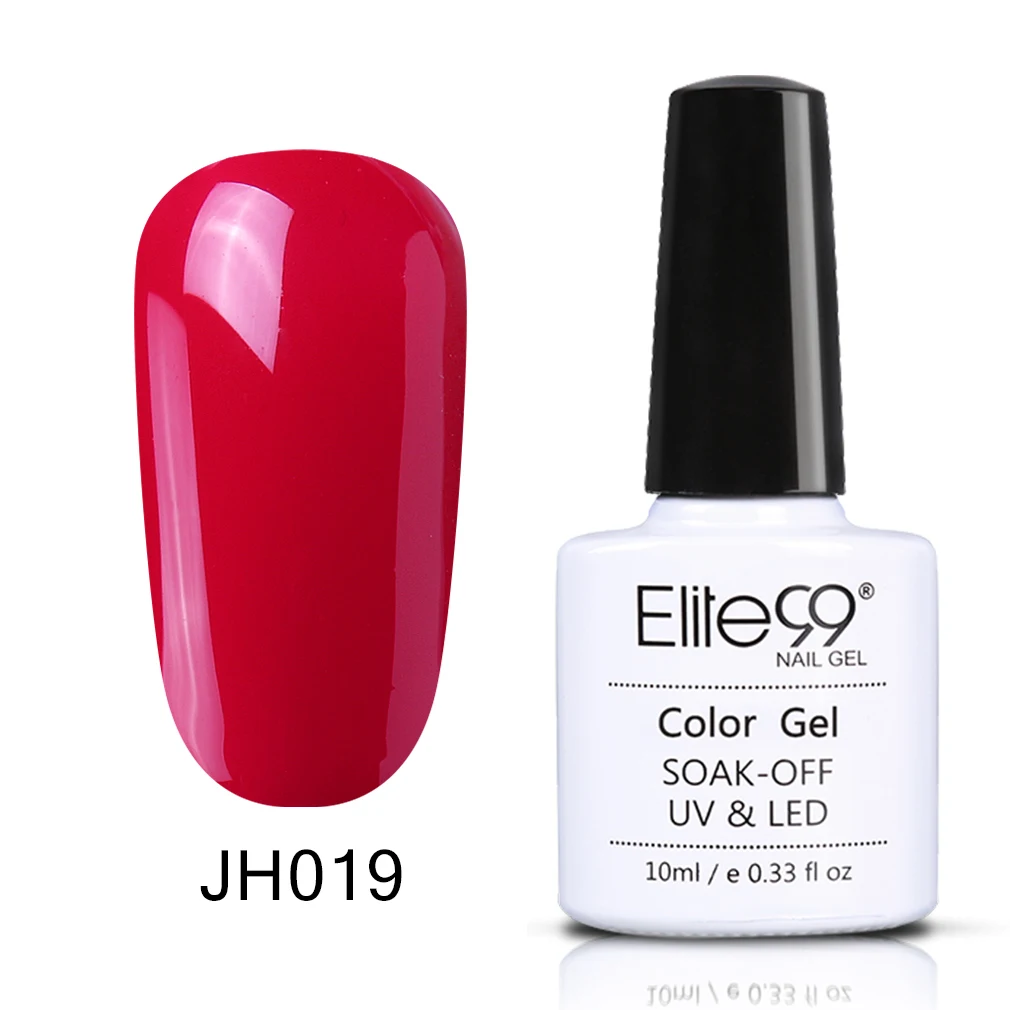 Elite99 10 мл винно-красный Гель-лак для Ногтей Стойкий лак для ногтей Гибридный впитывающий желтый УФ-гель для ногтей базовый топ для маникюра - Цвет: JH019
