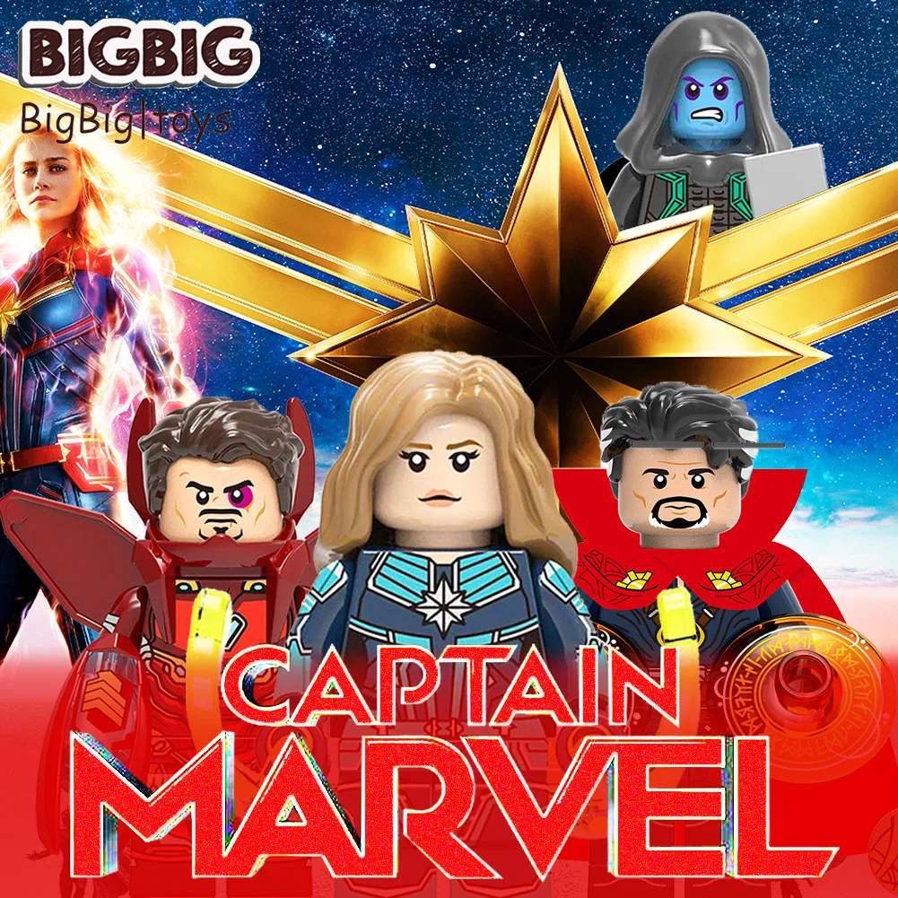 

Legoingly Avengers Movie Captain Marvel Ironman Spiderman Building Blocks compatible with Legoes Kids toys Educational Gift 30