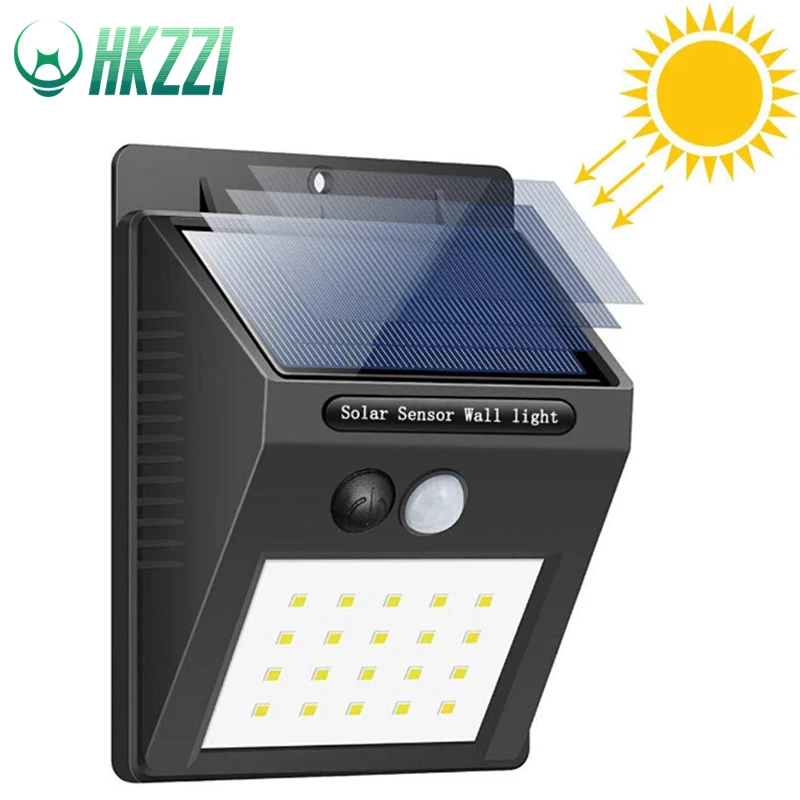 

HKZZI 30LEDs Solar Light Bulb PIR Motion Sensor Solar 20LEDs Rechargeable Waterproof Outdoor Garden Lamp Night Wall Way Light