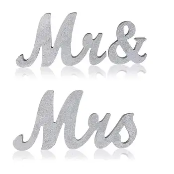 

Mr & Mrs Sign Wedding Table Decorations, Mr Mrs Letters Decorative Letters for Wedding Photo Props Party Banner Decoration
