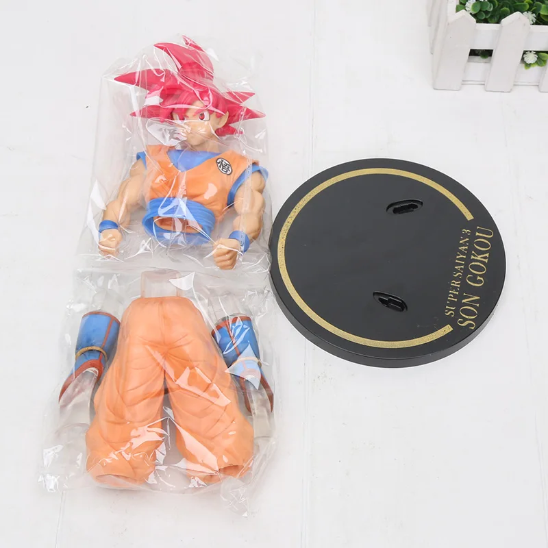 1" 30 см Dragon Ball Z Super Saiyan Son Goku Super Saiyan God Red Hair ПВХ фигурка Коллекционная модель игрушки