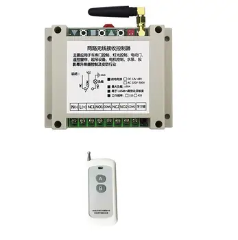 

DC 12V 24V 36V 48V 2CH RF Wireless Remote Control Switch Receiver+Transmitter for lamp/ window/Garage Doors shutters