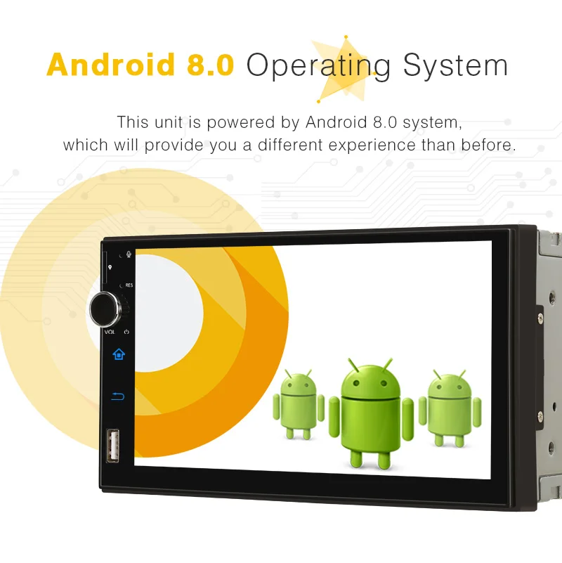 Best Pumpkin 2 Din 7" Android 8.0  Octa-core 4G+32G Universal Car Stereo Radio No DVD Player GPS Navigation Wifi 4G Fastboot Headunit 3