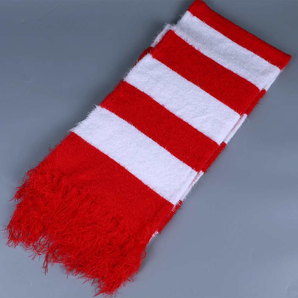 2018 Cartoon The Grinch Scarf Red And White Scarf Cosplay The Grinch Costume Chrismas Gift Halloween Party Prop (1)