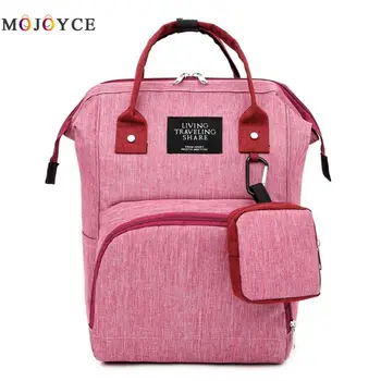 

Solid Color Mommy Travel Maternity Backpack Large Capacity Baby Nursing Nappy Bag Backpack Female