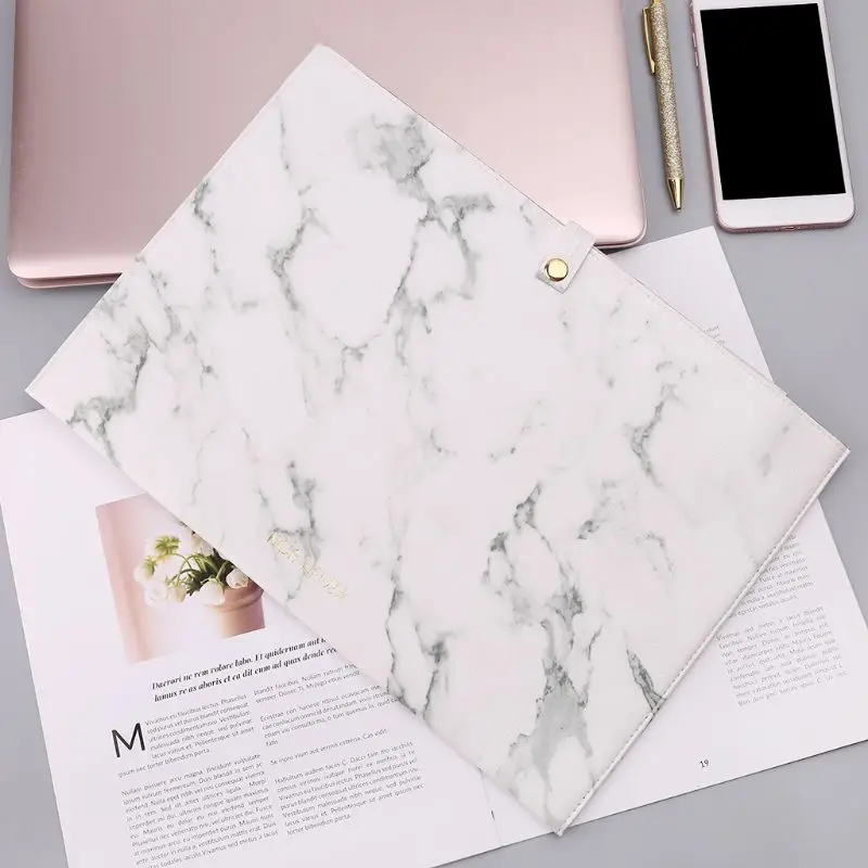 Marble Pattern File Document Bag Pouch Storage Folder Organizer Holder Stationery School Office Supplies