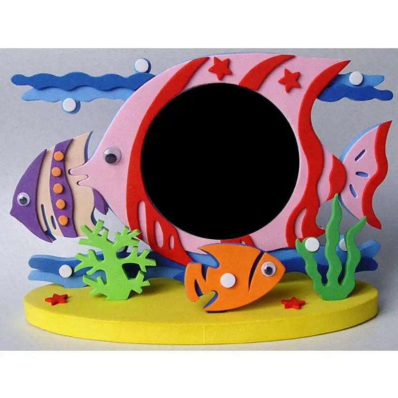

EVA Foam Cartoon Photo Frame Kids Children's Toys Craft DIY 3D Stickers Handmade Block Toy Gifts Random Styles
